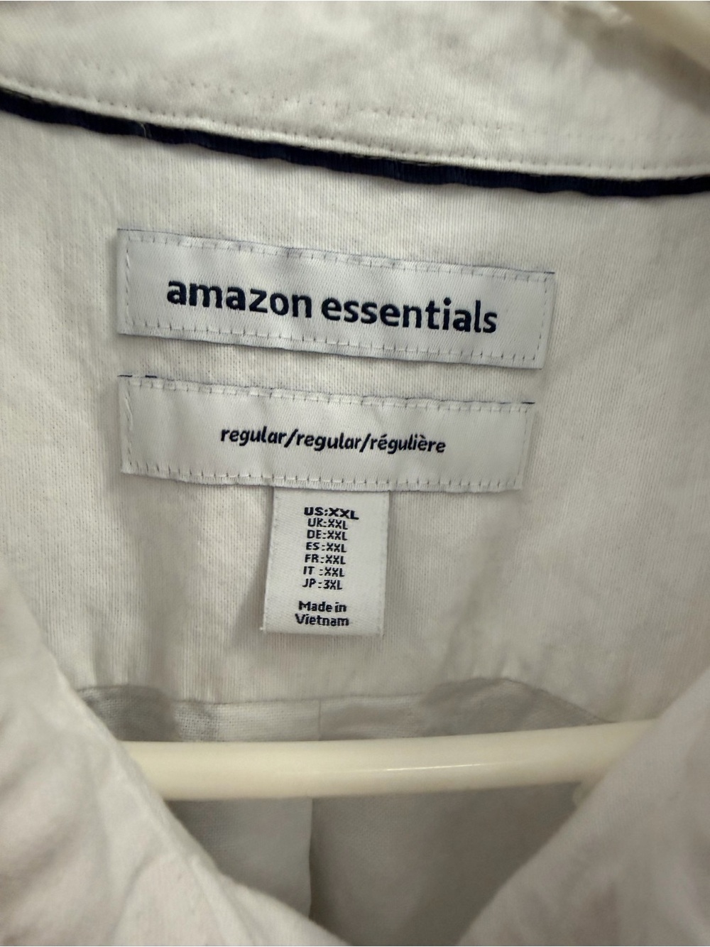 Amazon Essentials Men’s White Casual Button-Down Shirt